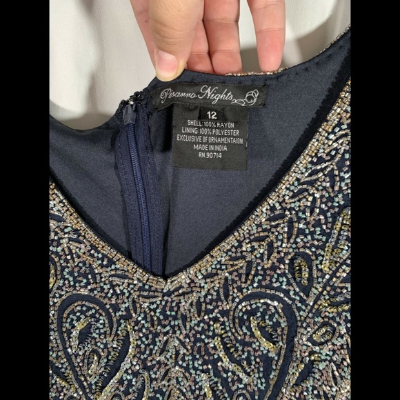 NEW Pisarro Nights Embellished Beaded Mock Gown 12 - Picture 8 of 12